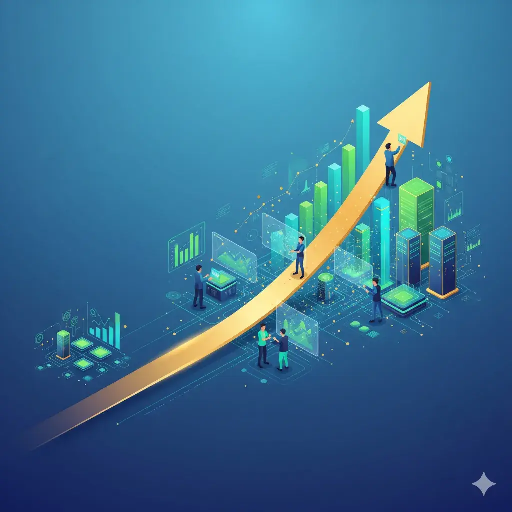 Crecimiento empresarial mediante transformación digital - escalabilidad y éxito con tecnología